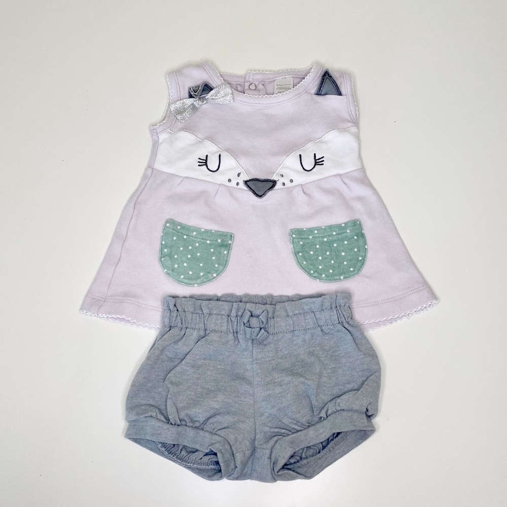 Baby Aspen Purple Fox Dress with Bloomers